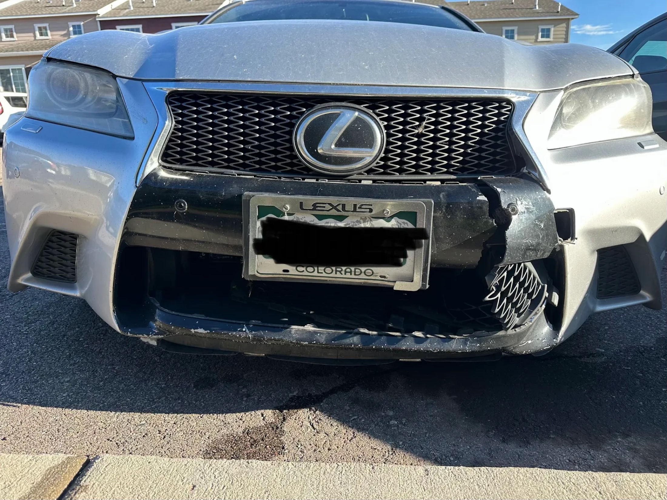 Vehicle before bumper repair
